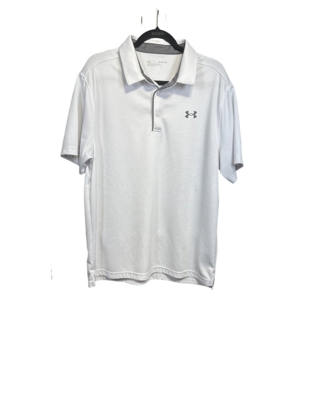 Under Armour Mens White Polo Shirt Golf HeatGear Size XL